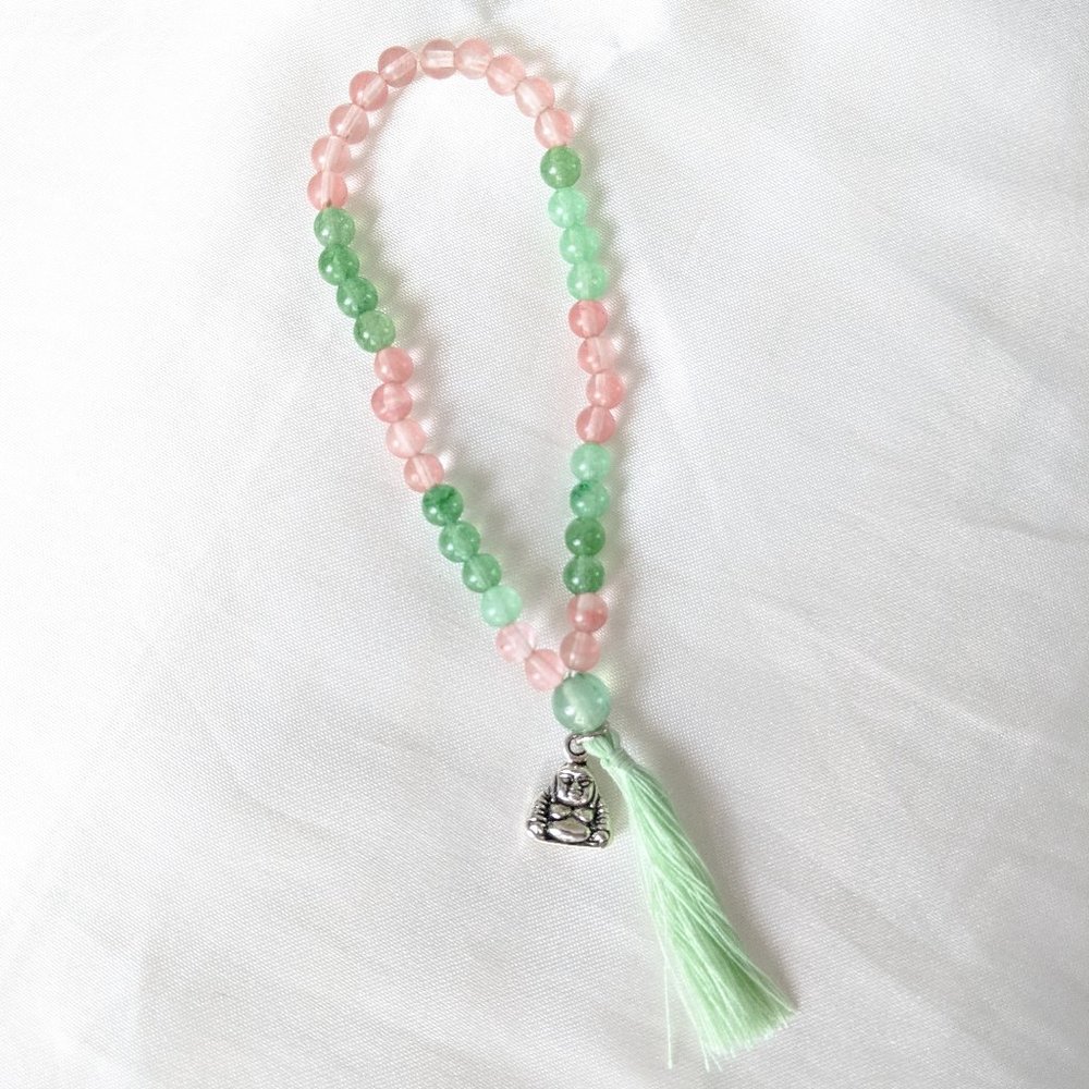 Aventurine Buddha Mala Bracelet